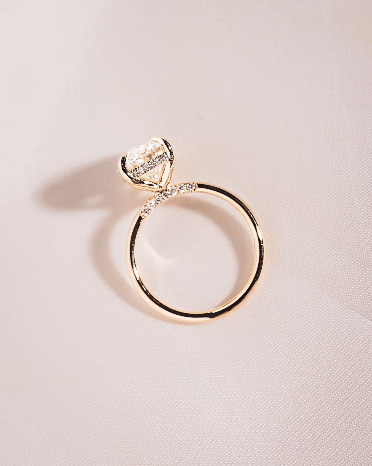 Oval Hidden Halo Lab Grown Diamond Engagement Ring