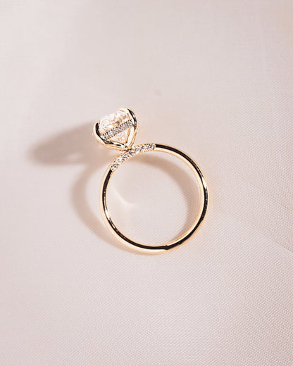 Oval Hidden Halo Lab Grown Diamond Engagement Ring