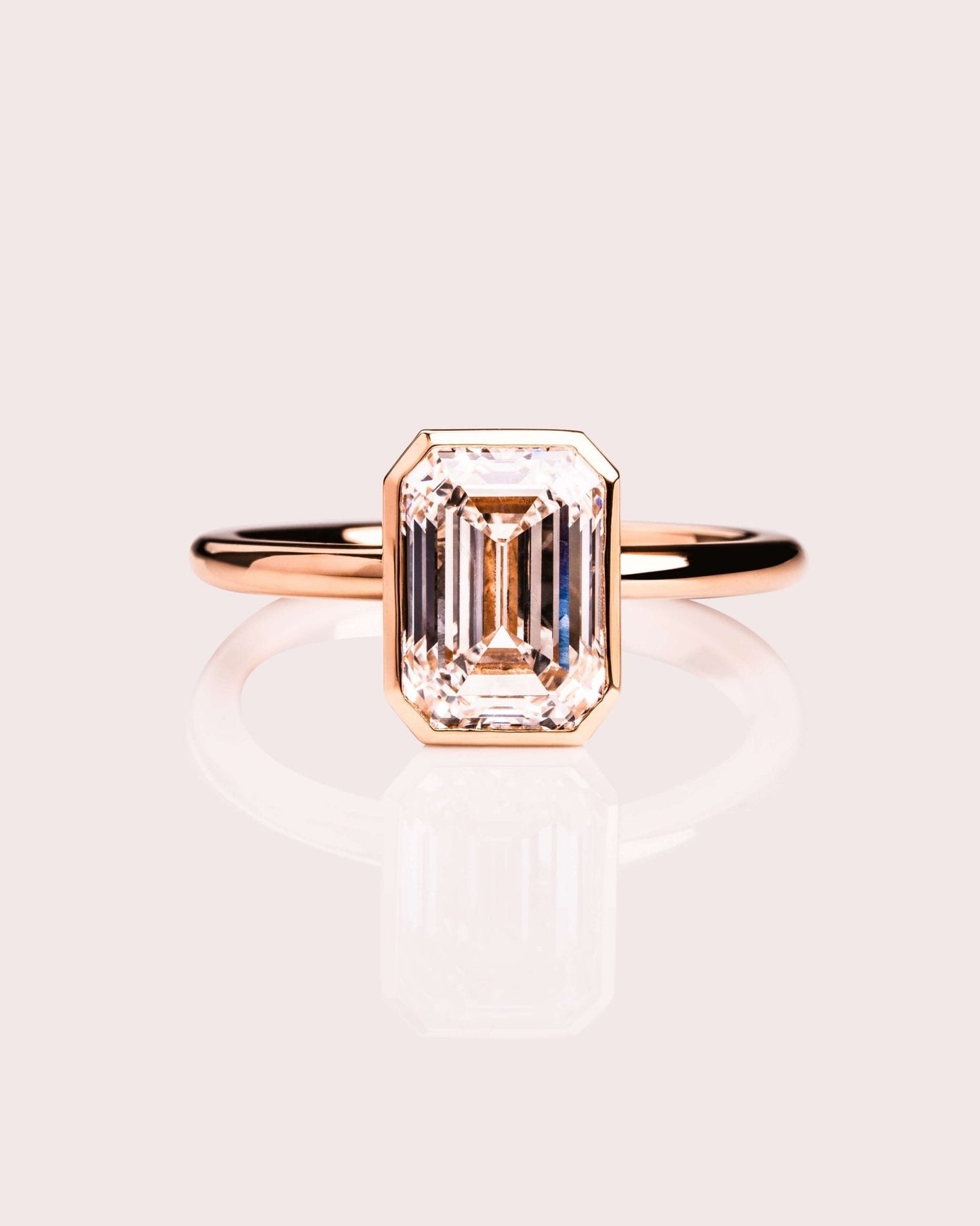 Cushion Hidden Halo Lab Grown Diamond Engagement Ring