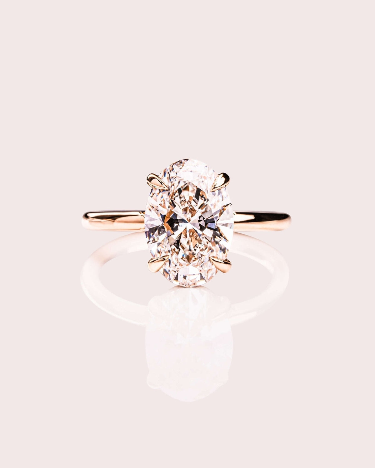 Oval Hidden Halo Lab Grown Diamond Engagement Ring