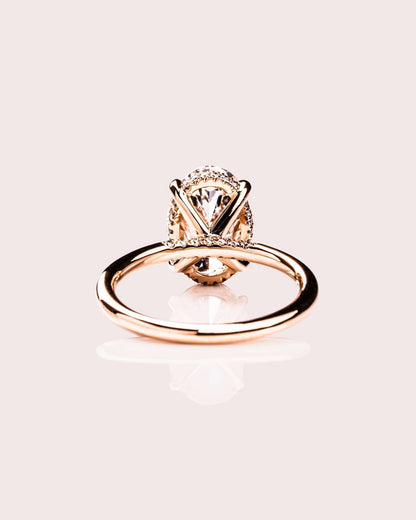 Oval Hidden Halo Lab Grown Diamond Engagement Ring