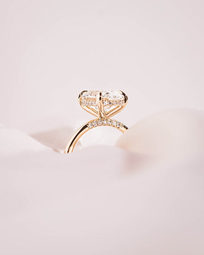 Oval Hidden Halo Lab Grown Diamond Engagement Ring