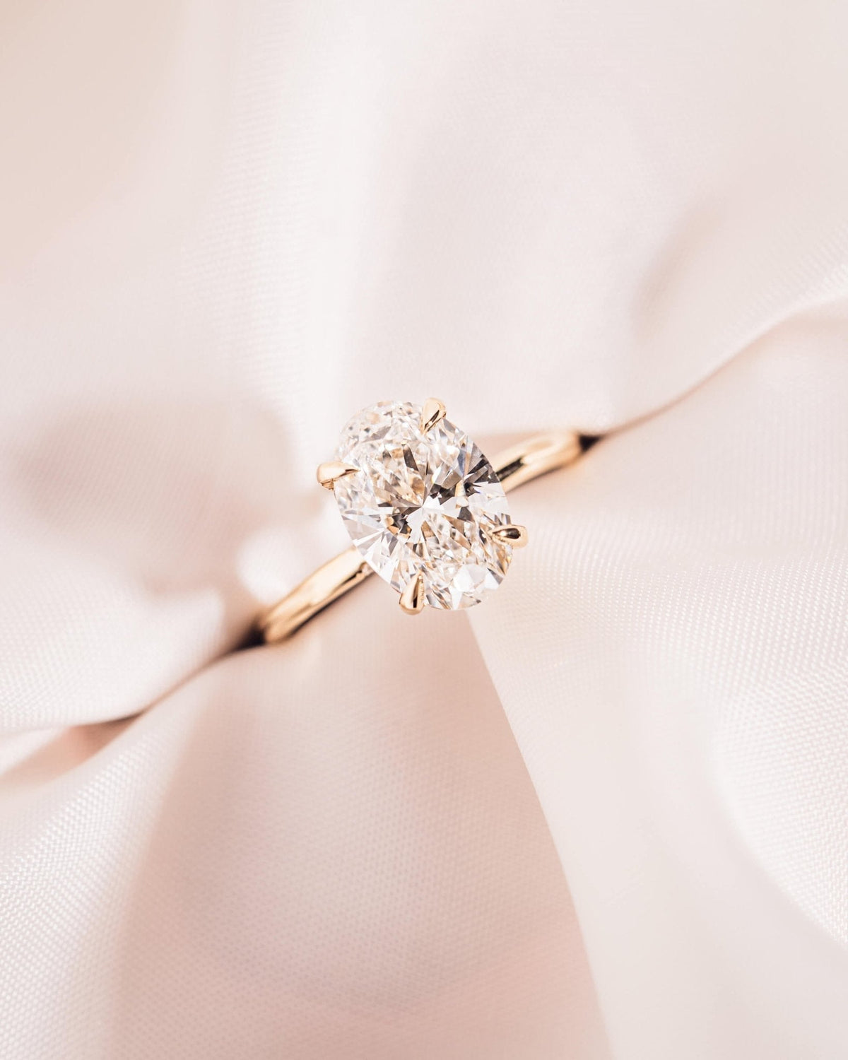 Oval Hidden Halo Lab Grown Diamond Engagement Ring