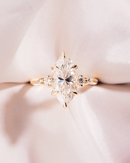 Cushion Hidden Halo Lab Grown Diamond Engagement Ring