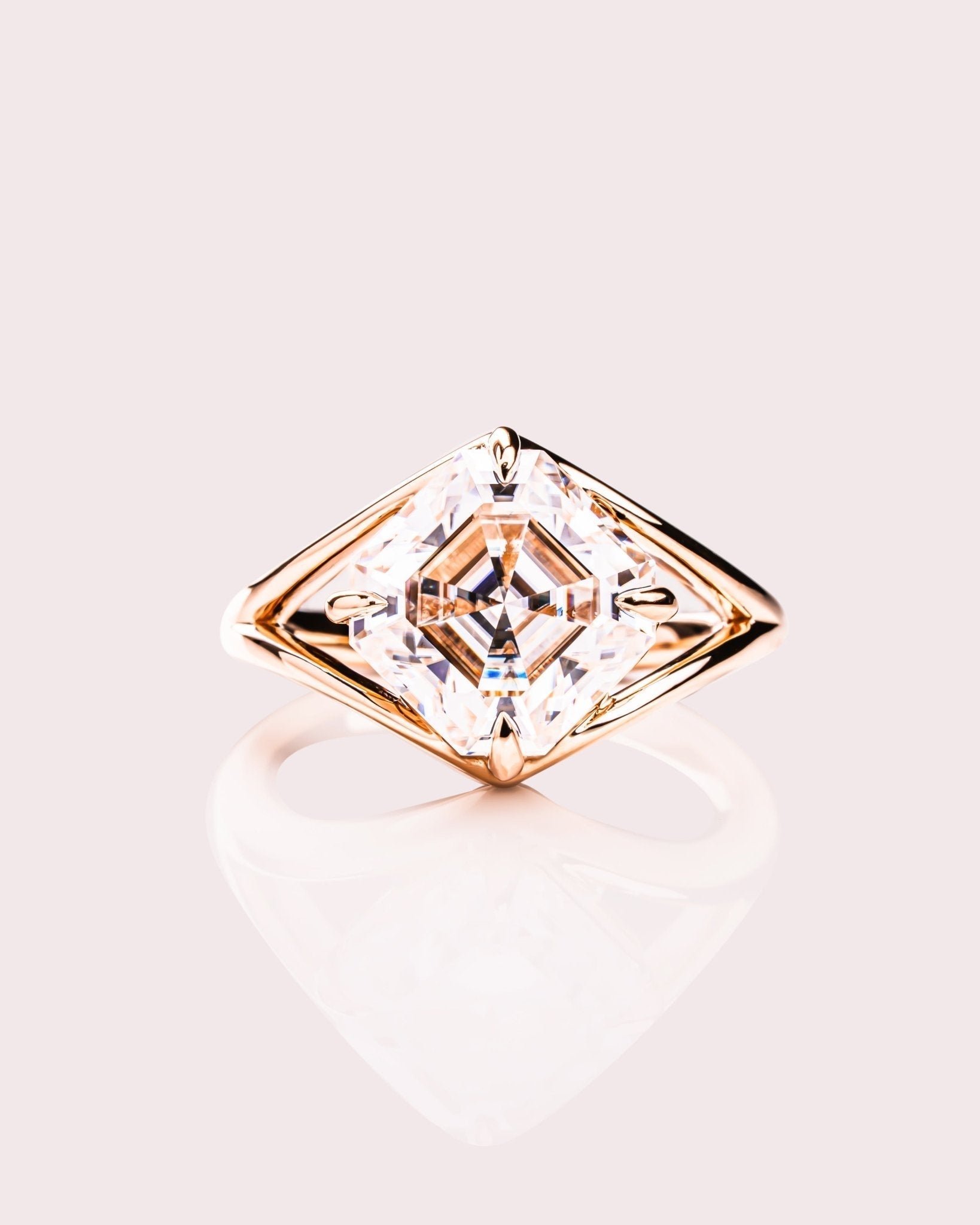 Cushion Hidden Halo Lab Grown Diamond Engagement Ring