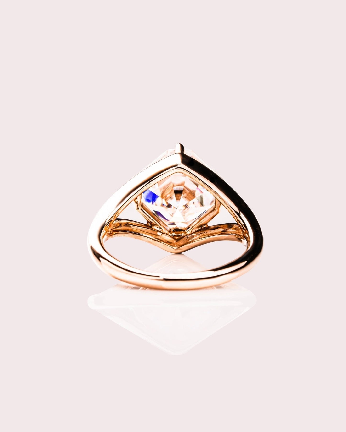 Cushion Hidden Halo Lab Grown Diamond Engagement Ring