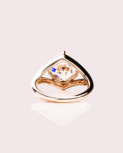 Cushion Hidden Halo Lab Grown Diamond Engagement Ring