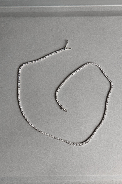 6 TCW Round Lab Grown Diamond Tennis Necklace