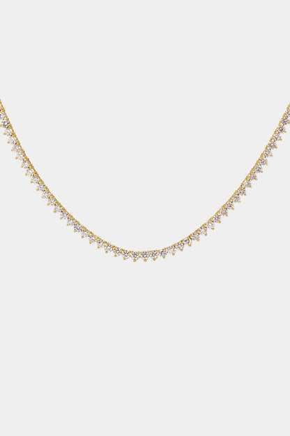 6 TCW Round Lab Grown Diamond Claw Tennis Necklace