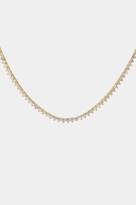 6 TCW Round Lab Grown Diamond Claw Tennis Necklace