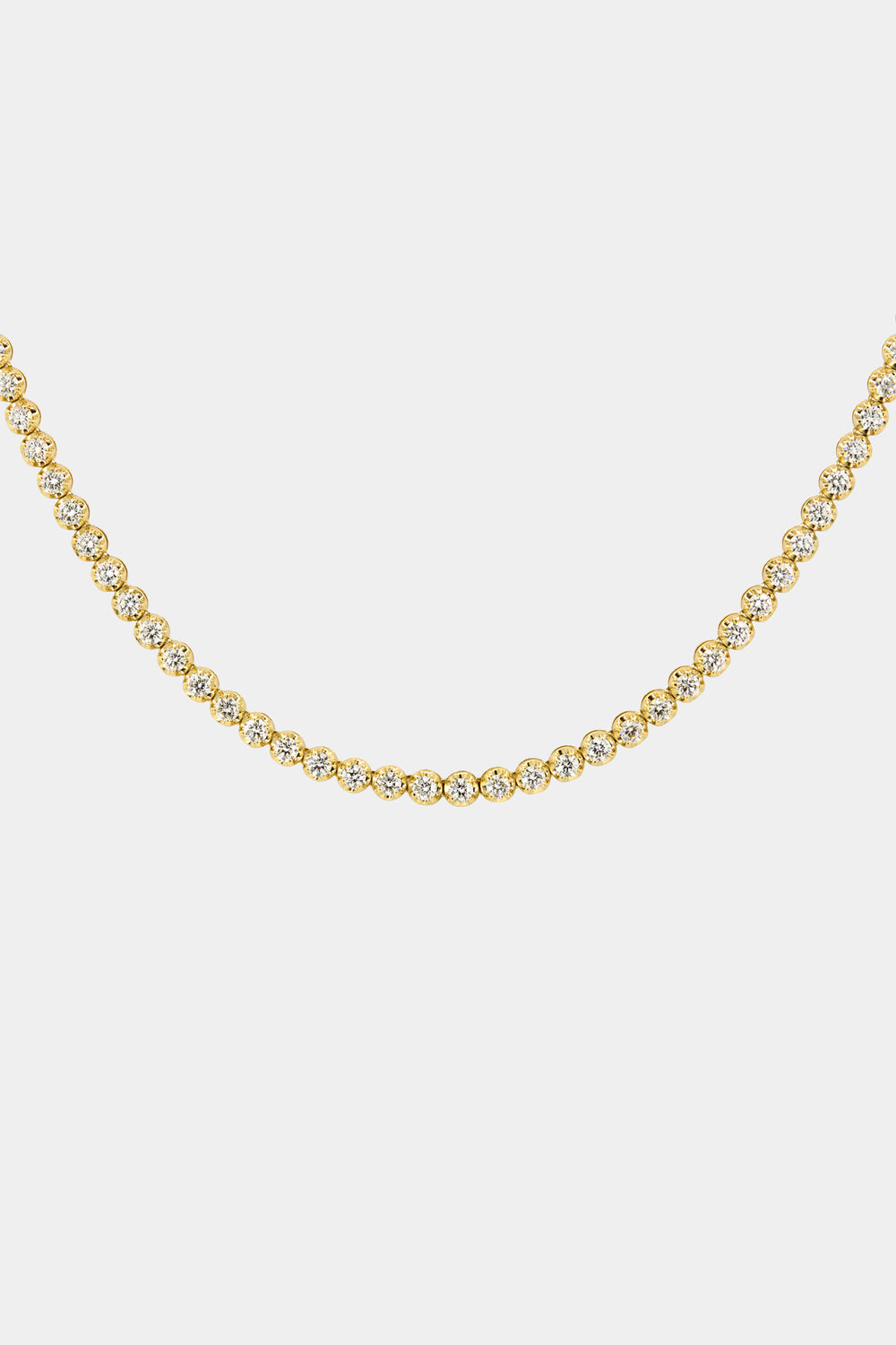 8.5 TCW Round Lab Grown Diamond Claw Tennis Necklace