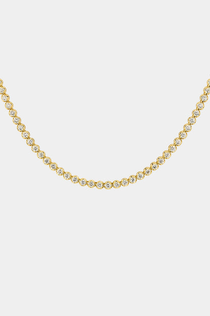 8.5 TCW Round Lab Grown Diamond Claw Tennis Necklace