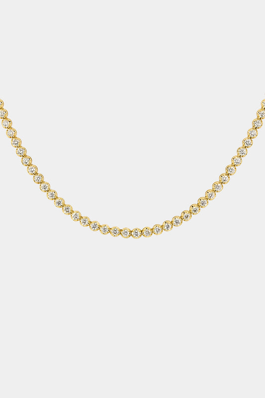 8.5 TCW Round Lab Grown Diamond Claw Tennis Necklace