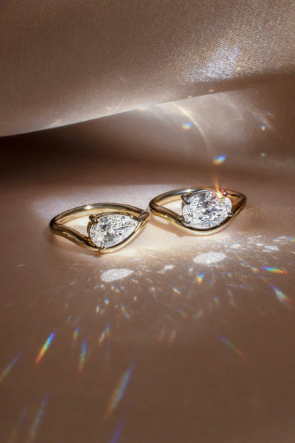 2 CT Round Three Stones Lab Grown Diamond Engagement Ring