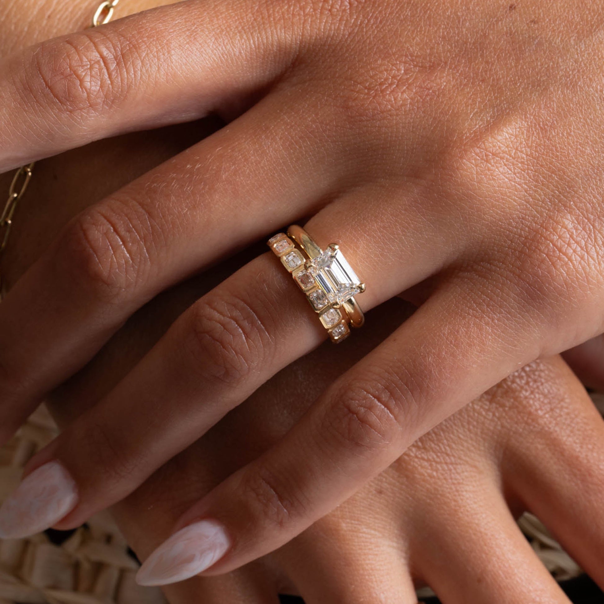 2 CT Round Three Stones Lab Grown Diamond Engagement Ring