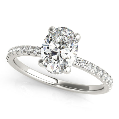 2 CT Round Three Stones Lab Grown Diamond Engagement Ring