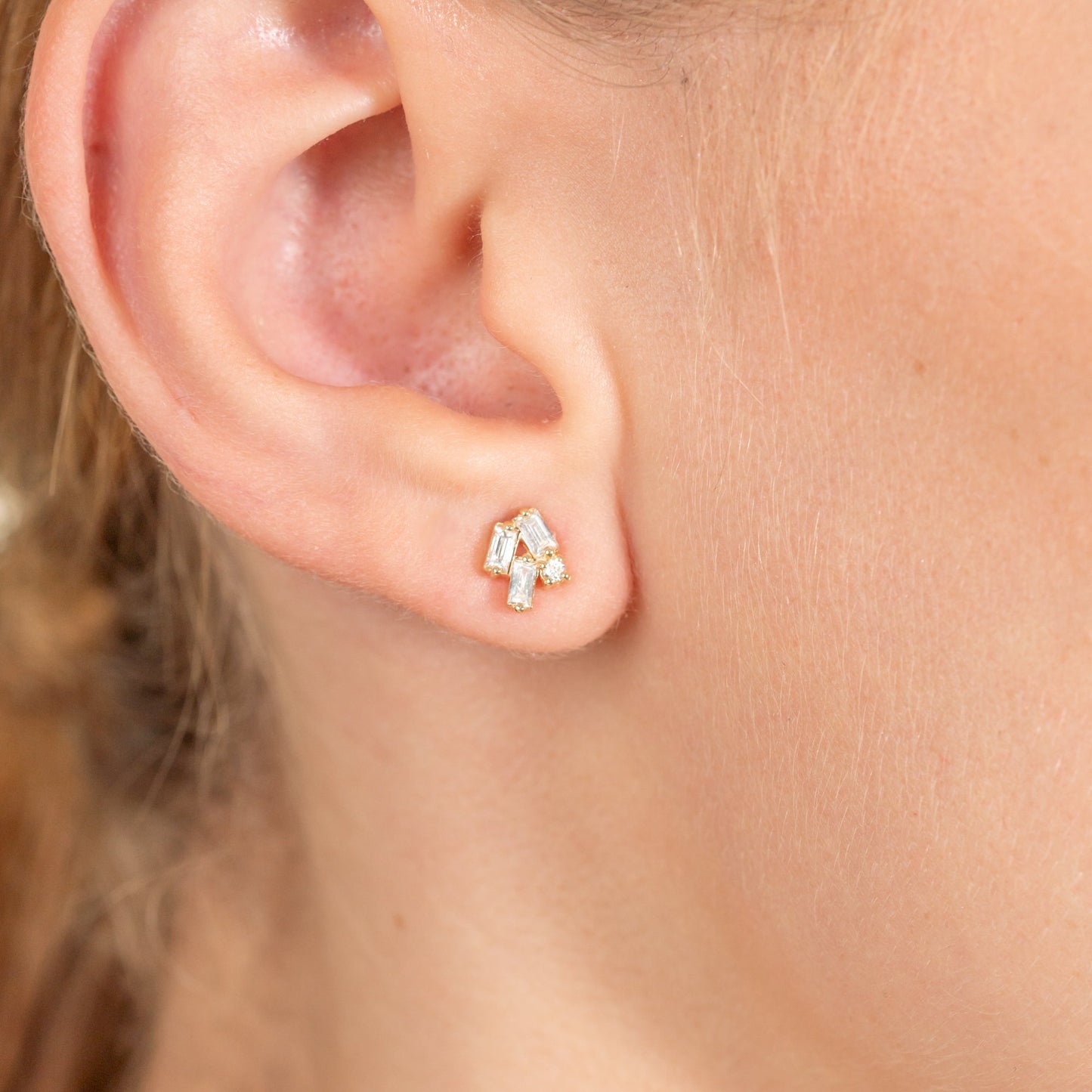 1.0 CT Round Bezel Solitaire Lab Grown Diamond Earrings