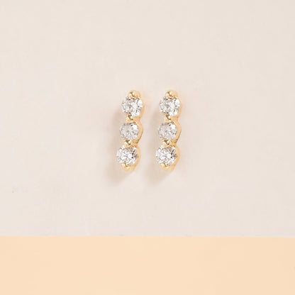 1.0 CT Round Bezel Solitaire Lab Grown Diamond Earrings