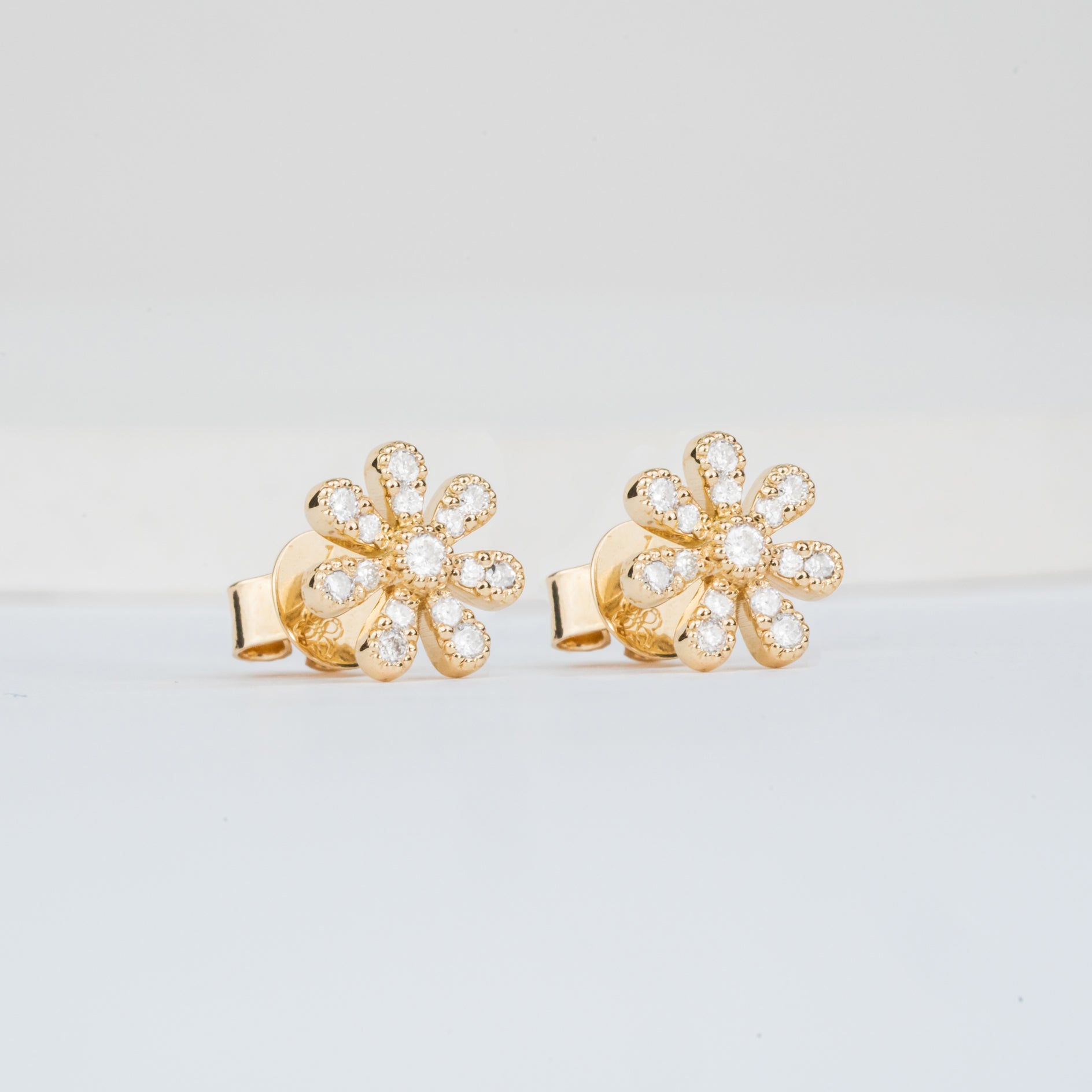 1.0 CT Round Bezel Solitaire Lab Grown Diamond Earrings
