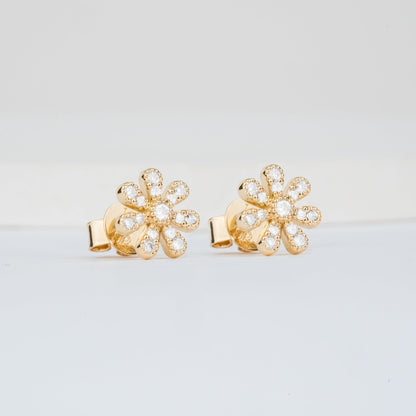 1.0 CT Round Bezel Solitaire Lab Grown Diamond Earrings
