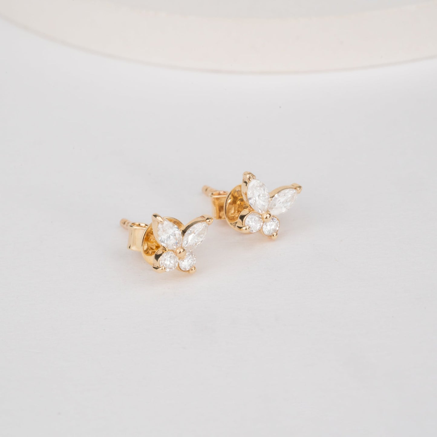 1.0 CT Round Bezel Solitaire Lab Grown Diamond Earrings