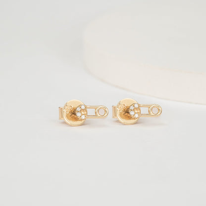 1.0 CT Round Bezel Solitaire Lab Grown Diamond Earrings