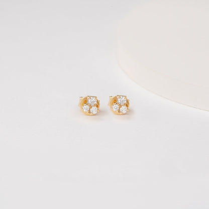 1.0 CT Round Bezel Solitaire Lab Grown Diamond Earrings