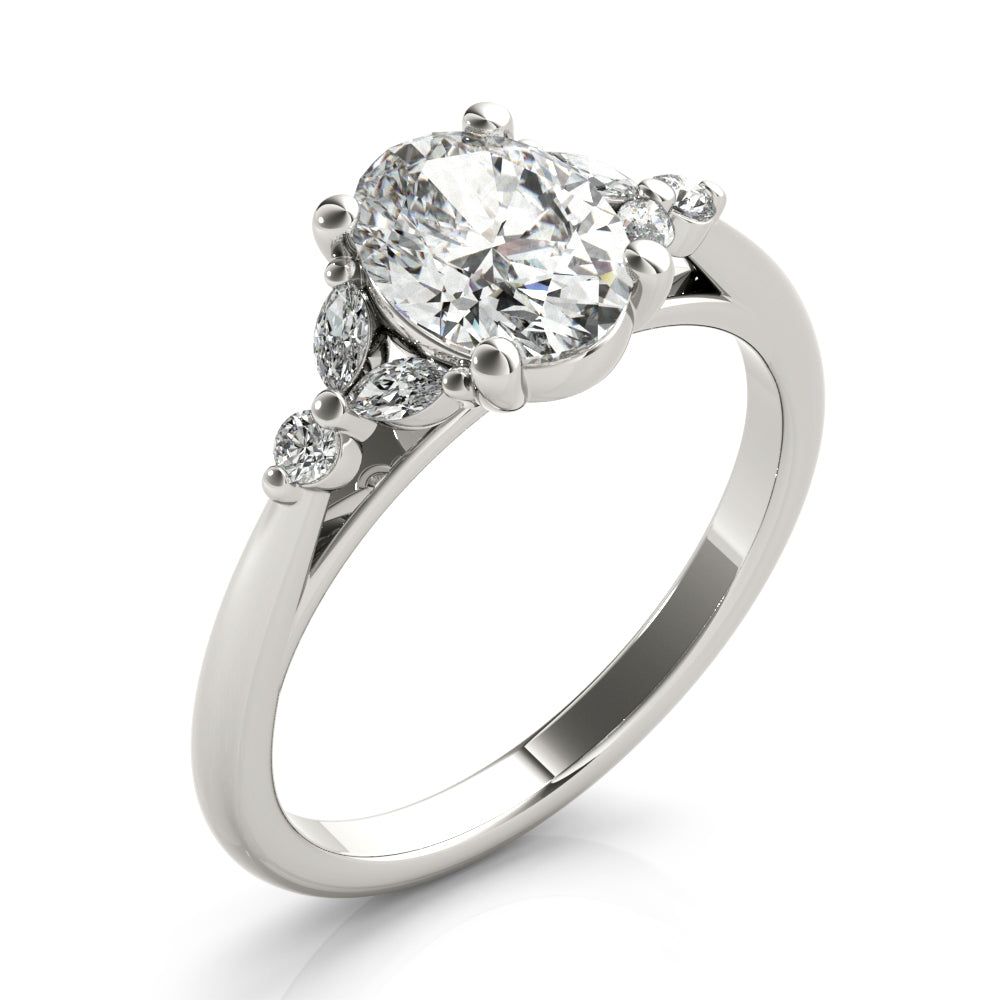 2 CT Round Three Stones Lab Grown Diamond Engagement Ring