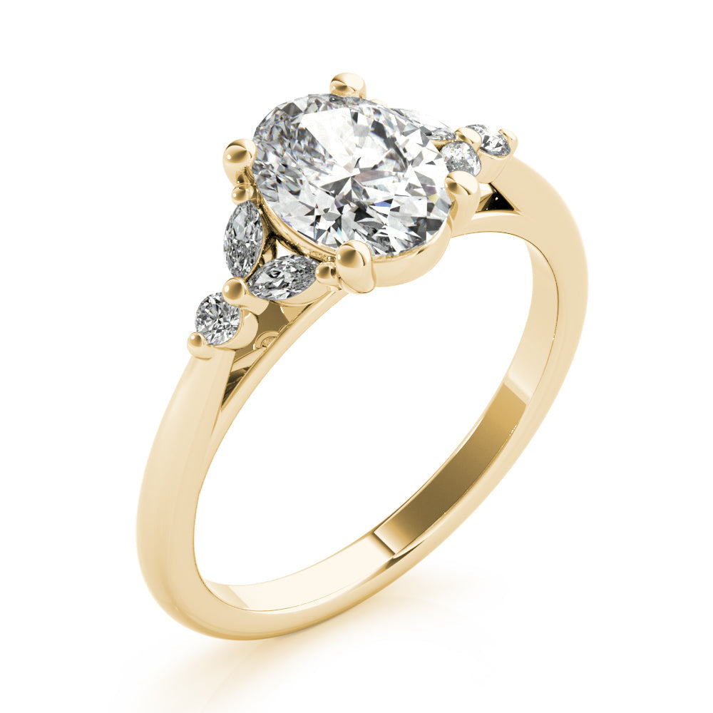 2 CT Round Three Stones Lab Grown Diamond Engagement Ring