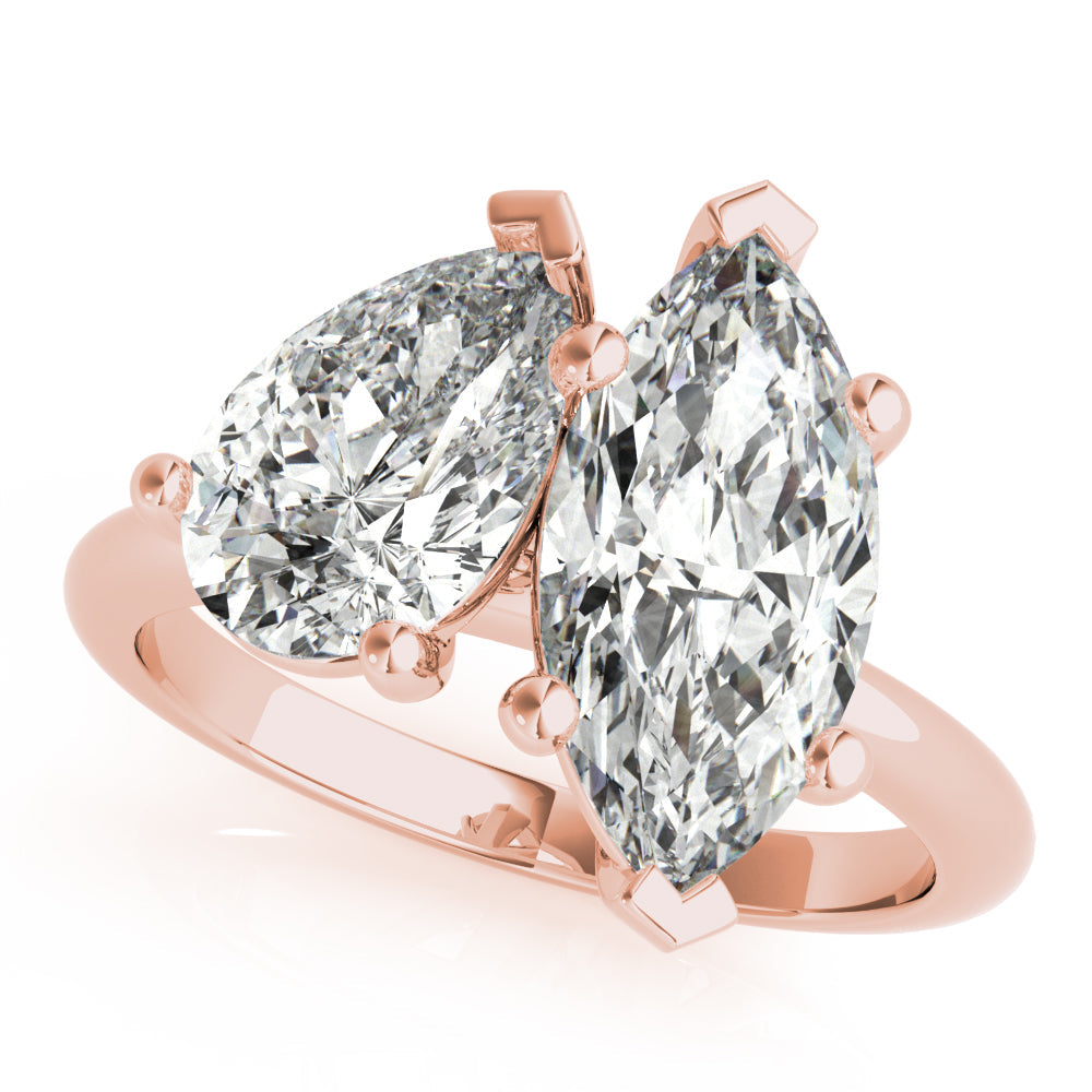 2 CT Round Three Stones Lab Grown Diamond Engagement Ring