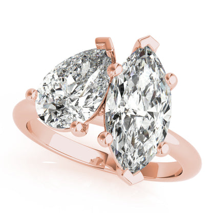 2 CT Round Three Stones Lab Grown Diamond Engagement Ring