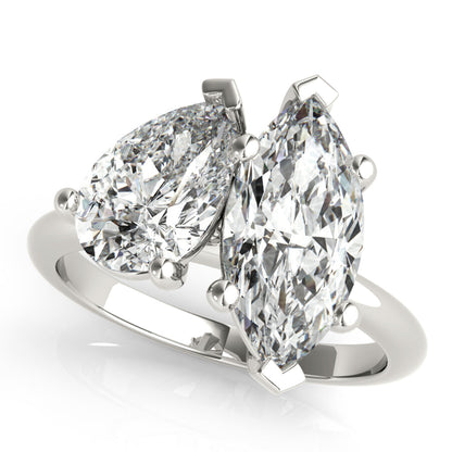 2 CT Round Three Stones Lab Grown Diamond Engagement Ring