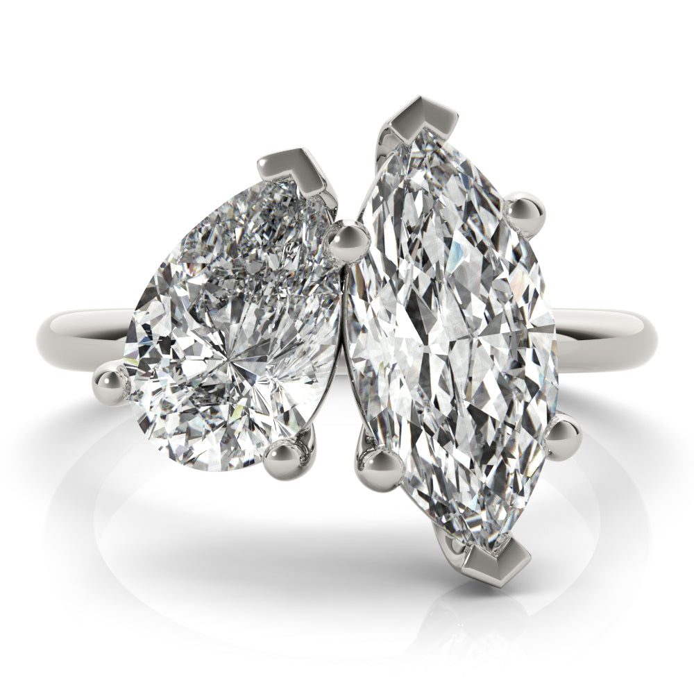 2 CT Round Three Stones Lab Grown Diamond Engagement Ring