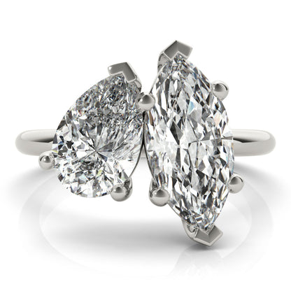 2 CT Round Three Stones Lab Grown Diamond Engagement Ring