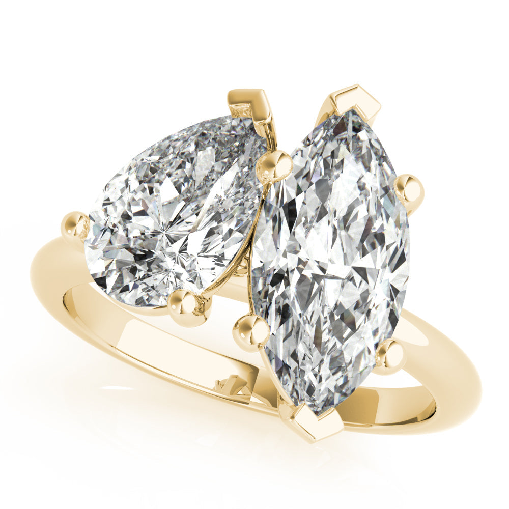 2 CT Round Three Stones Lab Grown Diamond Engagement Ring