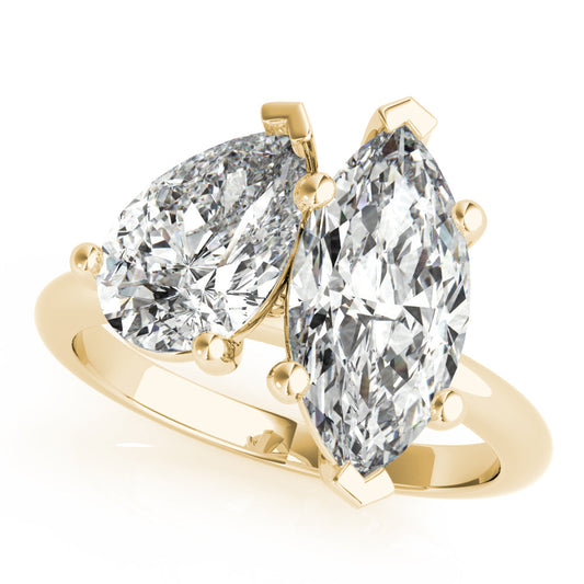2 CT Round Three Stones Lab Grown Diamond Engagement Ring