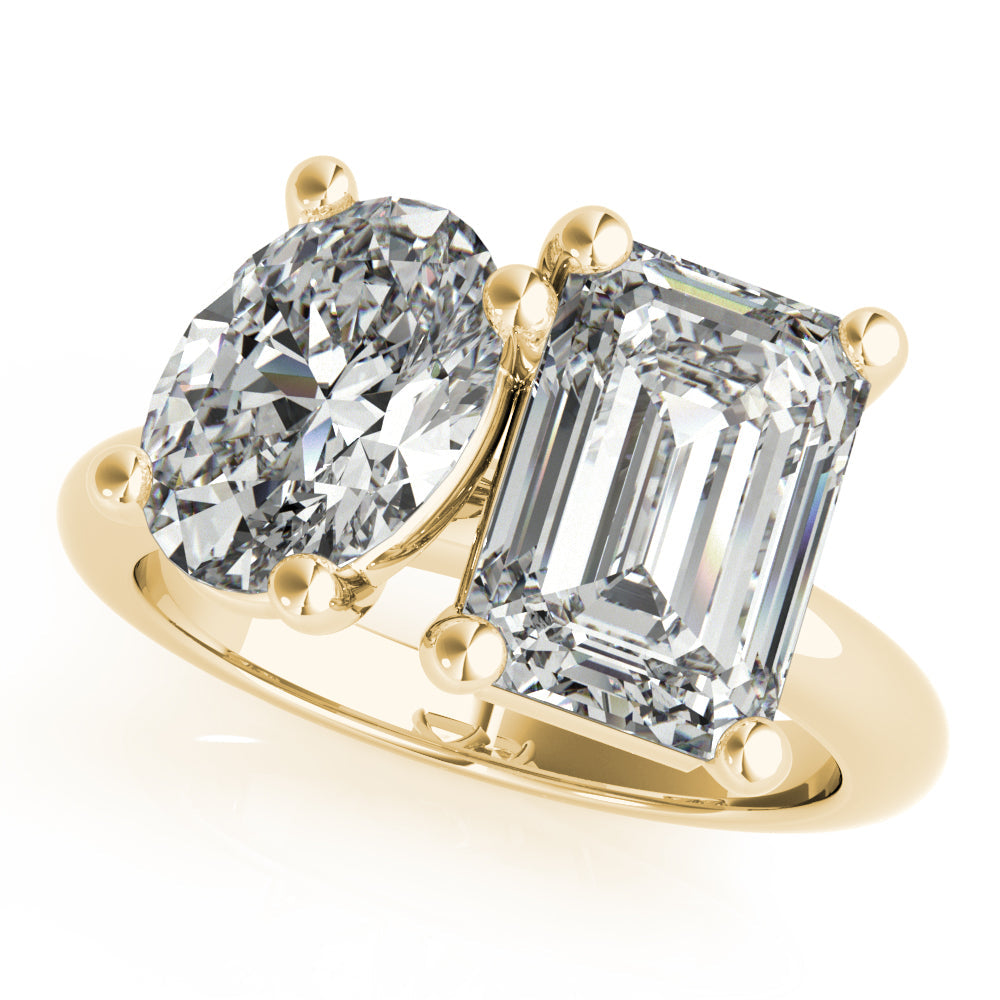 2 CT Round Three Stones Lab Grown Diamond Engagement Ring