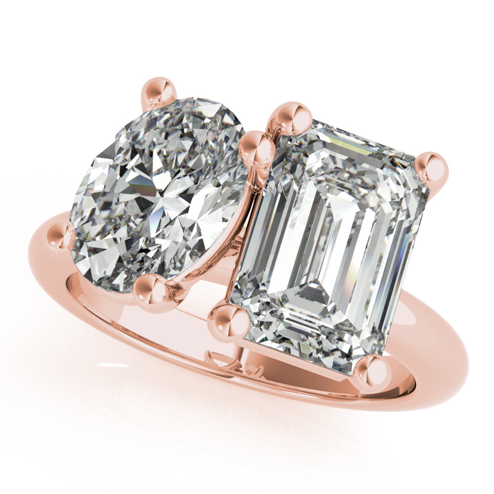 2 CT Round Three Stones Lab Grown Diamond Engagement Ring