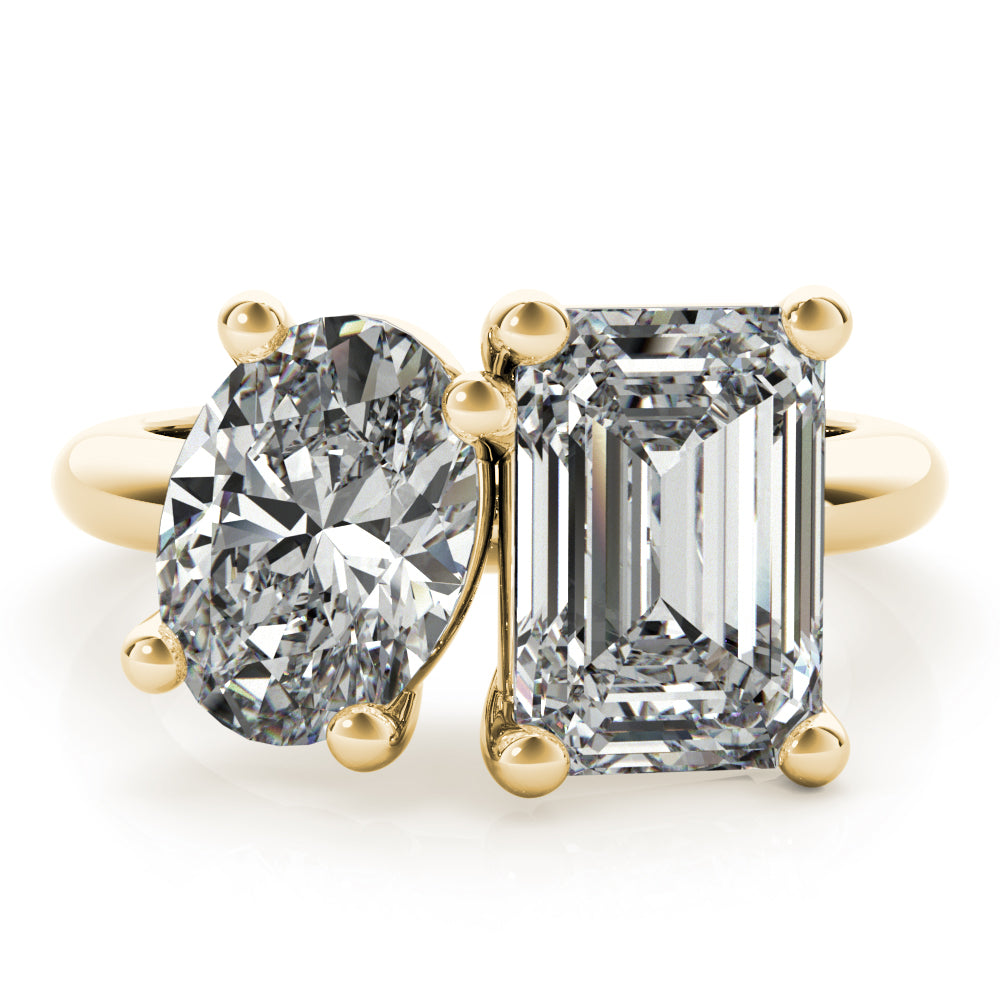 2 CT Round Three Stones Lab Grown Diamond Engagement Ring