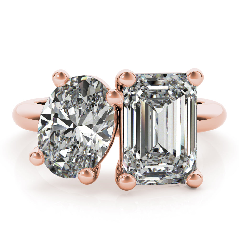 2 CT Round Three Stones Lab Grown Diamond Engagement Ring
