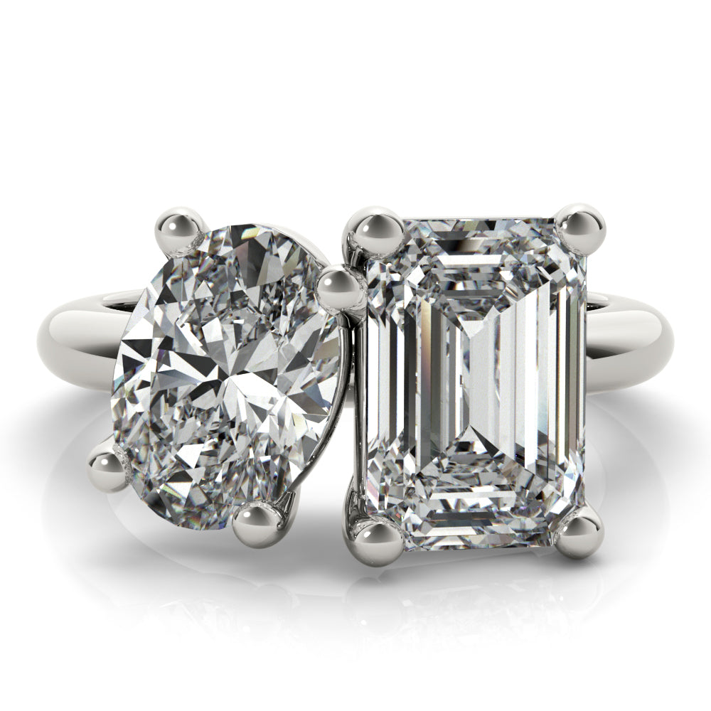2 CT Round Three Stones Lab Grown Diamond Engagement Ring