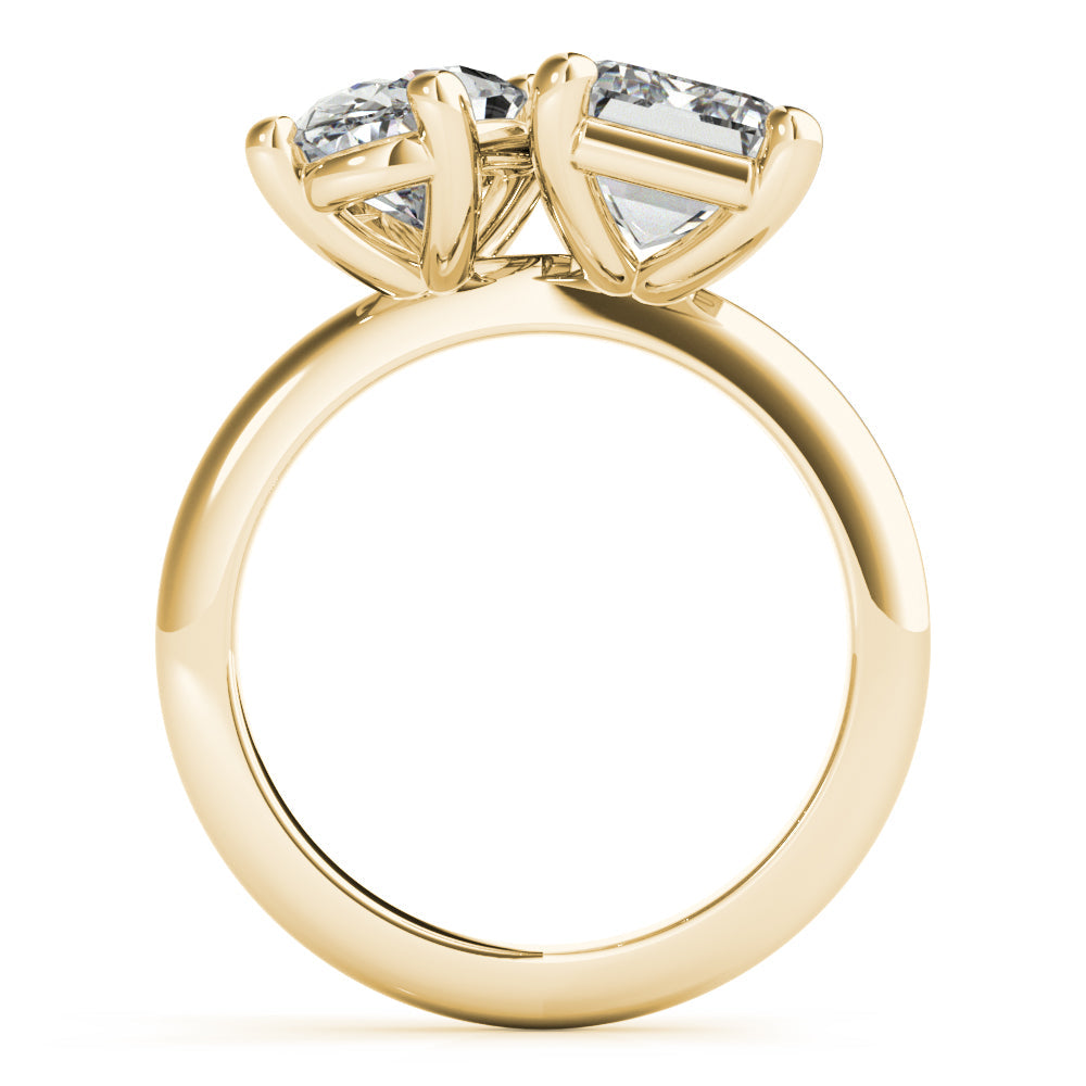 2 CT Round Three Stones Lab Grown Diamond Engagement Ring