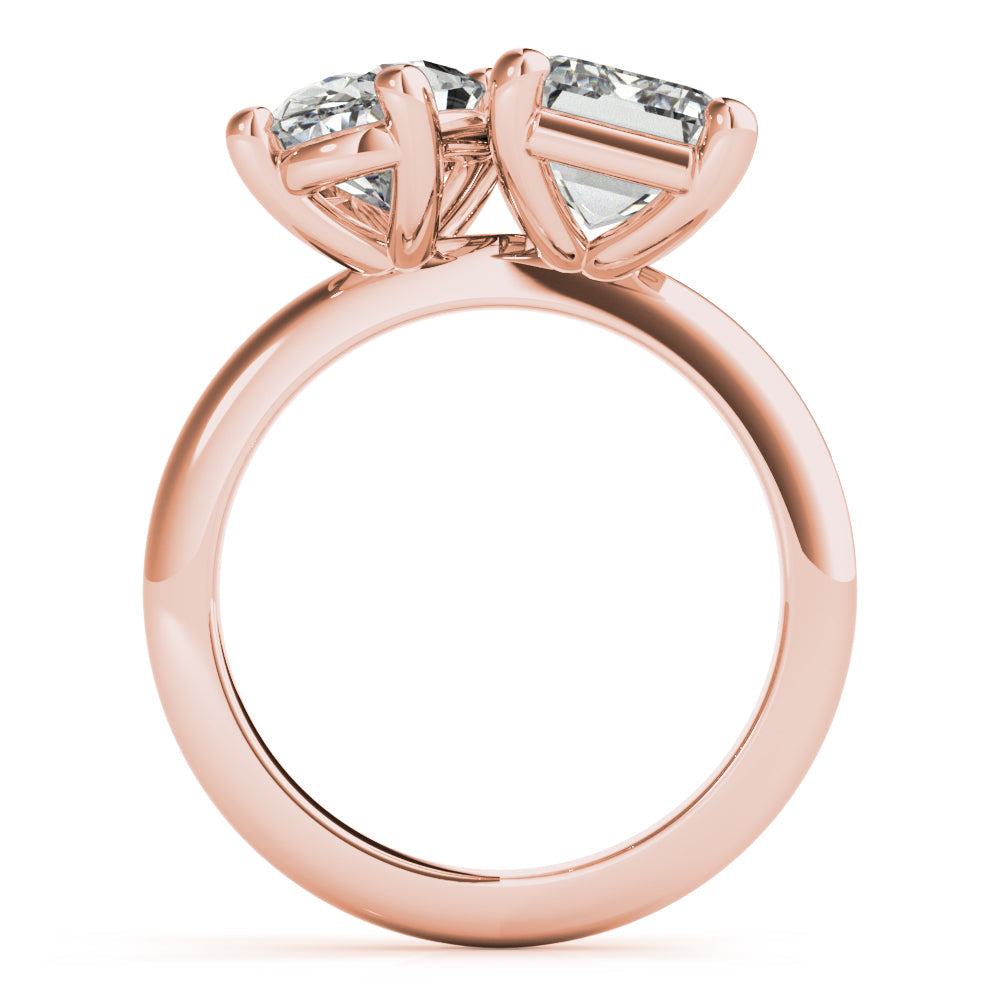 2 CT Round Three Stones Lab Grown Diamond Engagement Ring
