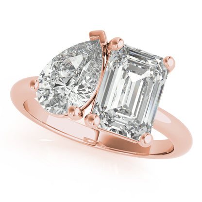 2 CT Round Three Stones Lab Grown Diamond Engagement Ring