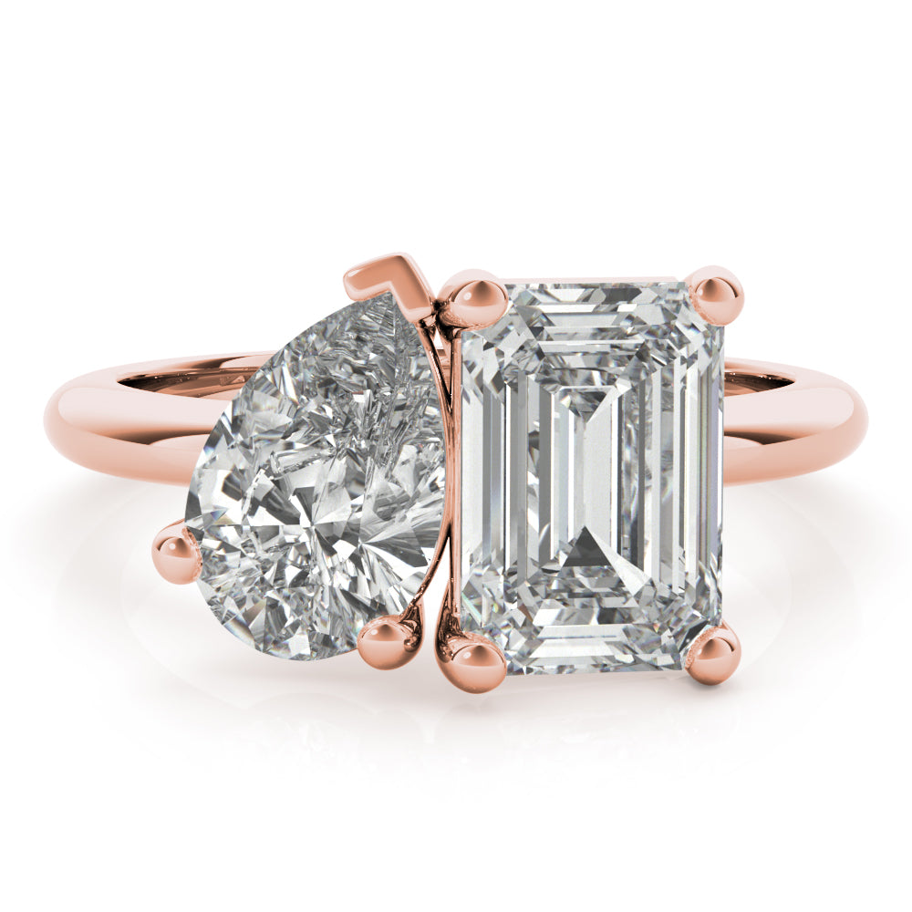 2 CT Round Three Stones Lab Grown Diamond Engagement Ring