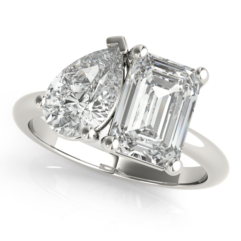 2 CT Round Three Stones Lab Grown Diamond Engagement Ring