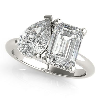2 CT Round Three Stones Lab Grown Diamond Engagement Ring