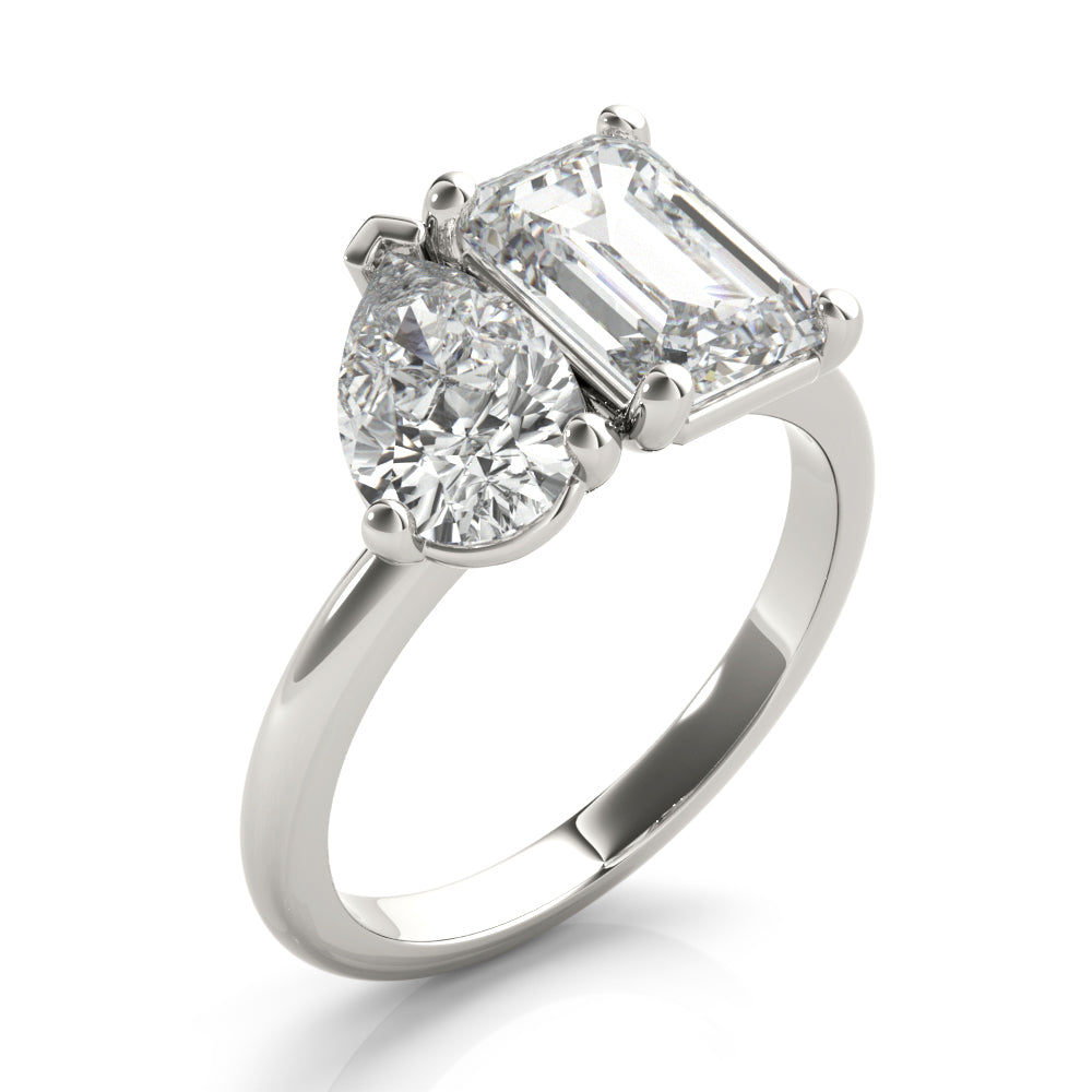 2 CT Round Three Stones Lab Grown Diamond Engagement Ring