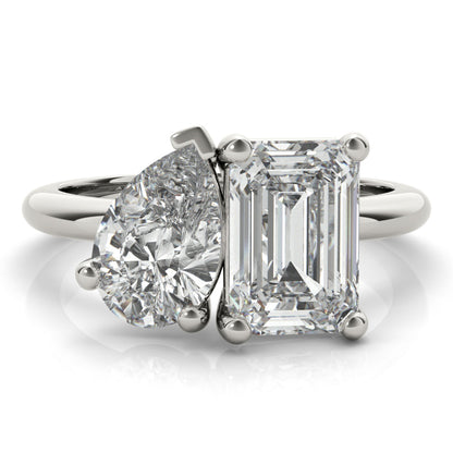 2 CT Round Three Stones Lab Grown Diamond Engagement Ring