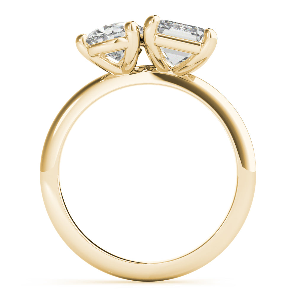 2 CT Round Three Stones Lab Grown Diamond Engagement Ring